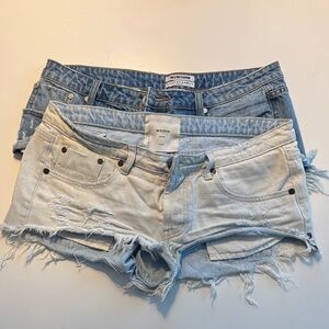 Lot of 2 - One Teaspoon Light Blue and Blue Jean Shorts